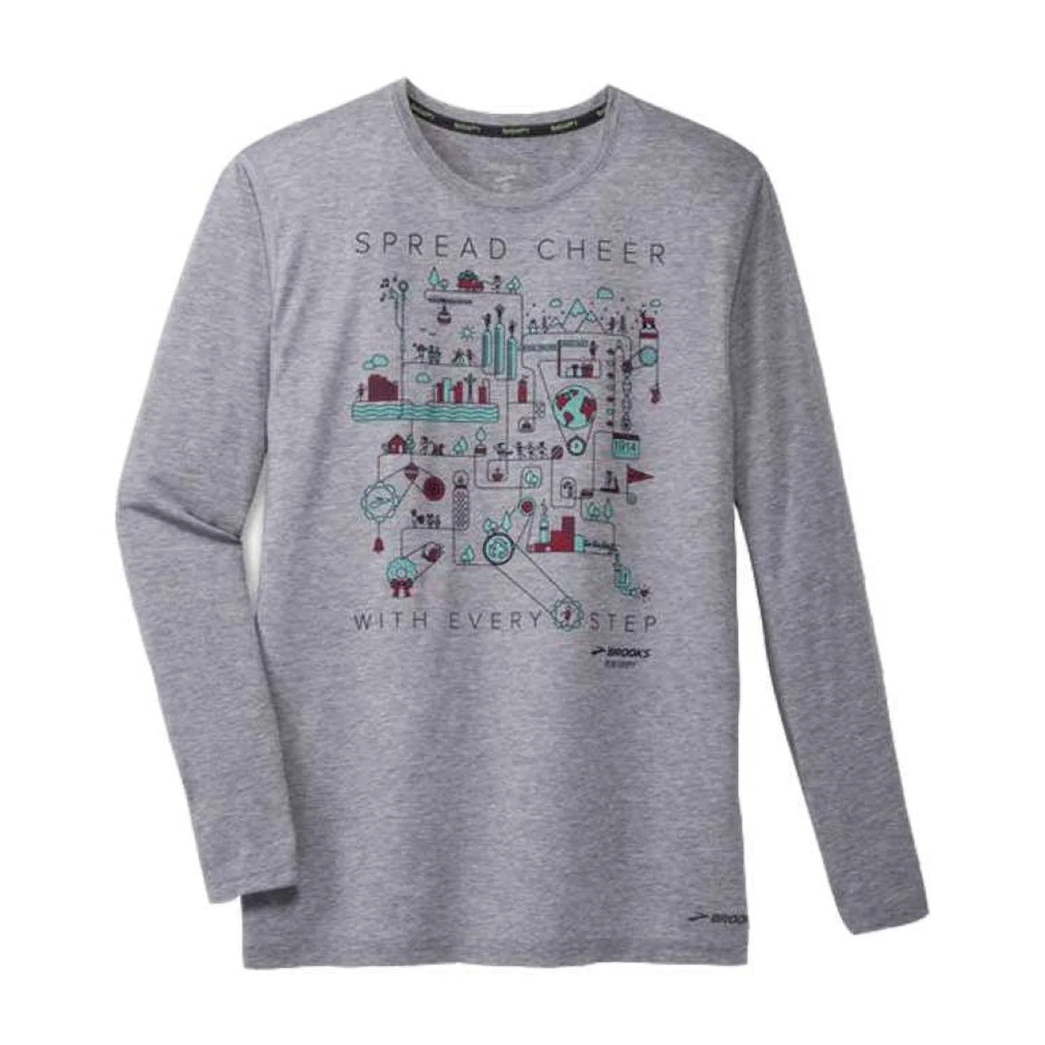 เสื้อวิ่ง Brooks Run Happy Holiday 2017 Distance LS (M)