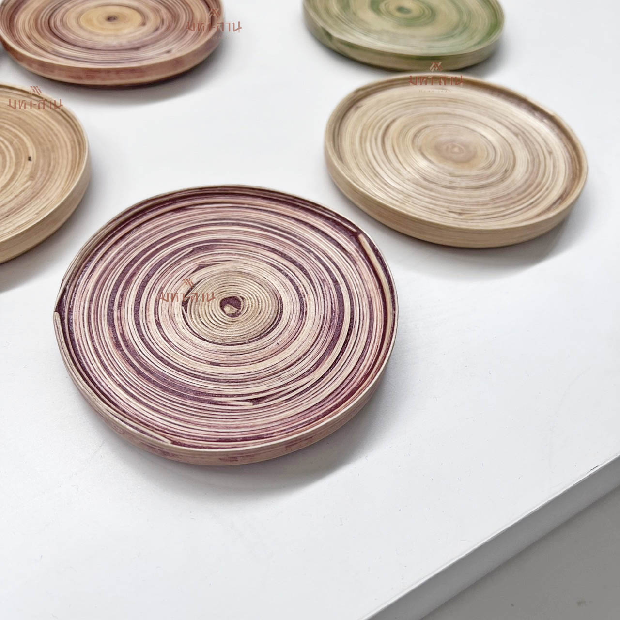 รองเเก้วสาน ไม้ไผ่ มินิมอล คาเฟ่ พร็อพถ่ายรูป (ขนาดกว้าง 3.5นิ้ว) coaster