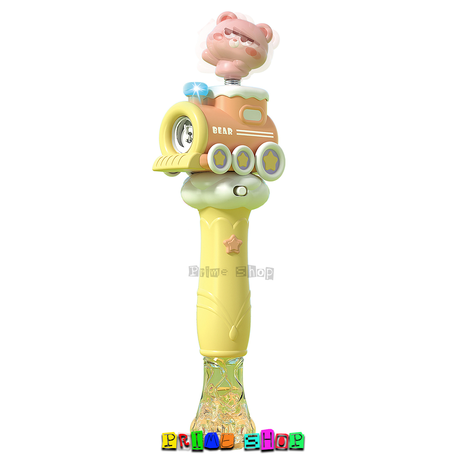 เป่าฟองไฟฟ้าแบบแท่ง ลายรถไฟหมี