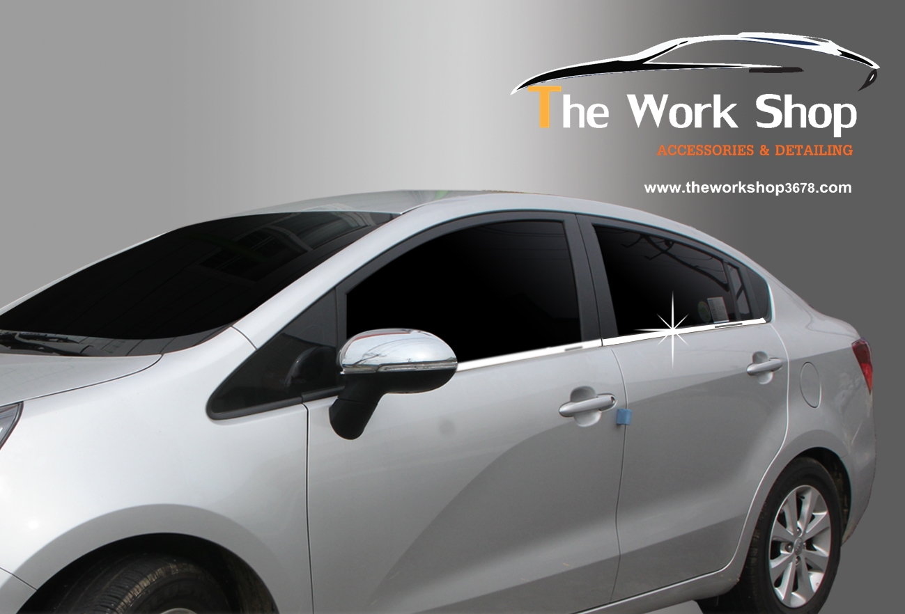 Window Accent for Rio 4 Door ( ชุดโครเมี่ยมแต่งขอบกระจกด้านล่าง )