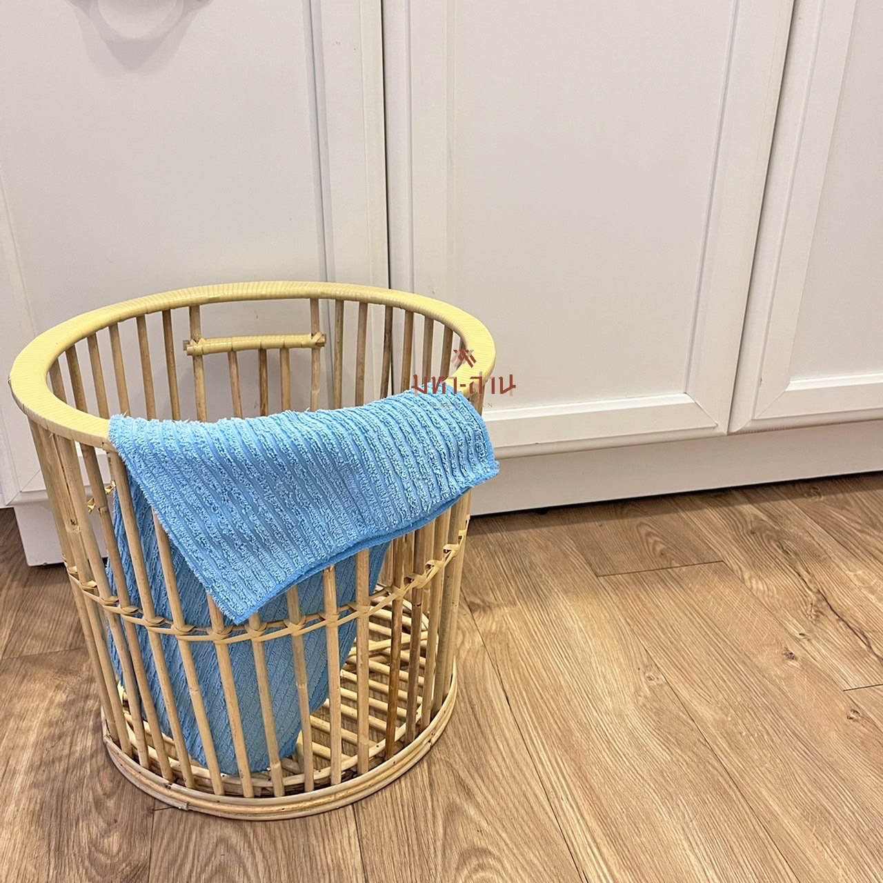 ตะกร้าหวาย ตะกร้าผ้าหูหิ้ว ตะกร้าสาน ตะกร้ามินิมอล🧺