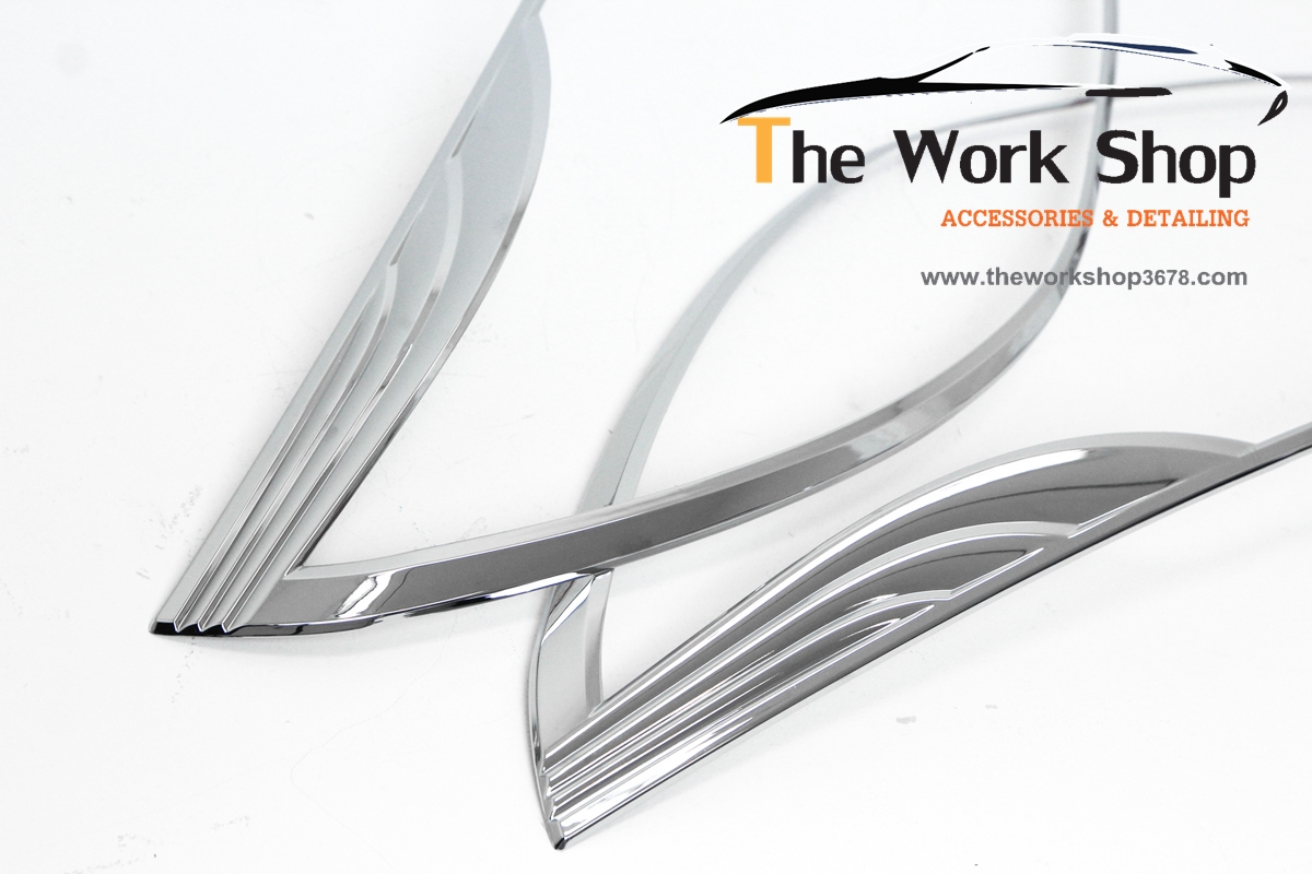 Head Lamp Garnish / Chrome Head Lamp Cover for Rio 5 Door ( โครเมี่ยมแต่งไฟคู่หน้า )