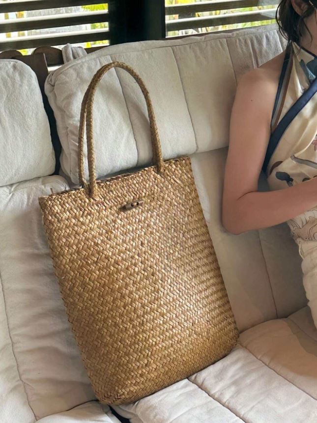 กระเป๋าสานกระจูด สะพาย ไม่บุผ้า ใบยาว🌳