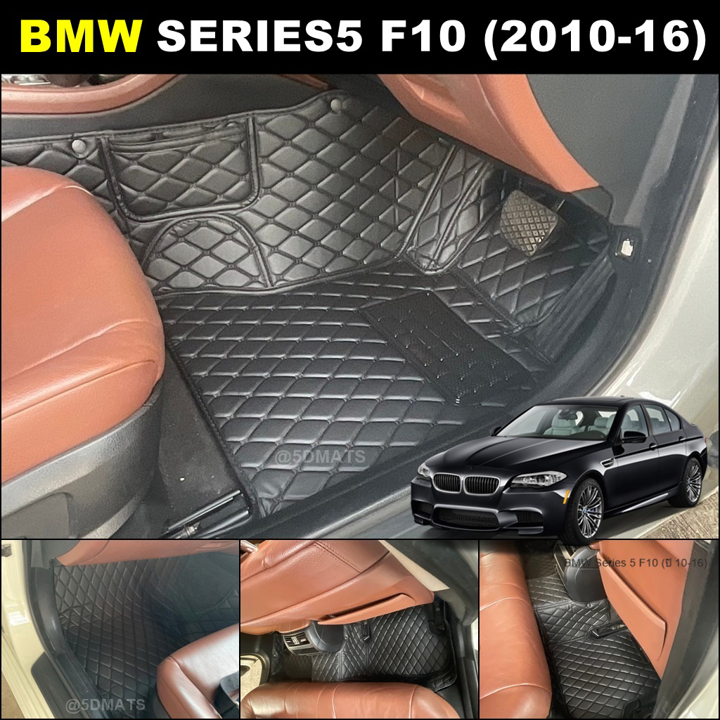 BMW SERIES 5 F10 ปี2010-16 พรมรถยนต์6D บีเอ็มดับเบิลยู ซีรี่ส์ 5 เข้ารูป 3ชิ้น