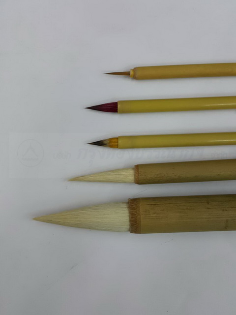 พู่กันจีนขนสุนัขจิ้งจอก (ขนาดหัวเล็ก เรียวแหลม) เมี่ยวปีก