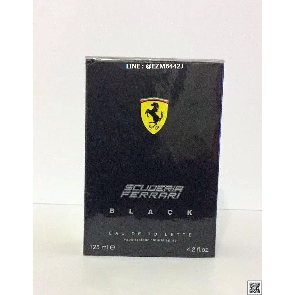 น้ำหอมแท้ FERRARI SCUDERIA BLACK FOR MEN EAU DE TOILETTE SPRAY 125 ML ของใหม่ กล่องซีล เหมือนกับห้าง