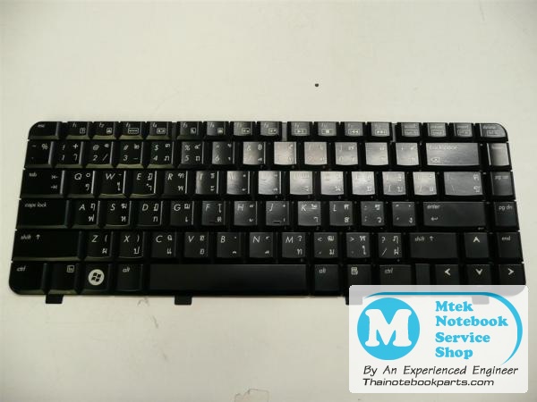MT00727 คีย์บอร์ดโน๊ตบุ๊ค HP Pavillion DV2000 Keyboard สีดำ ไทย-อังกฤษ V061130BS1 90.4F507.N0E (สินค้าใหม่) 1