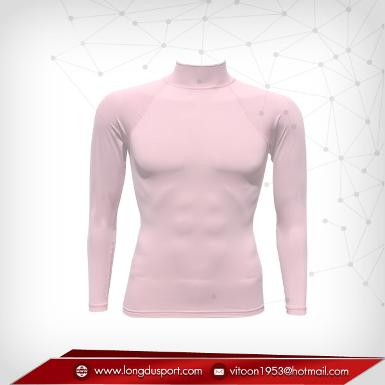 Body Fit / Base Layer เสื้อรัดรูป คอตั้ง แขนยาว สีม่วงอ่อน Plum