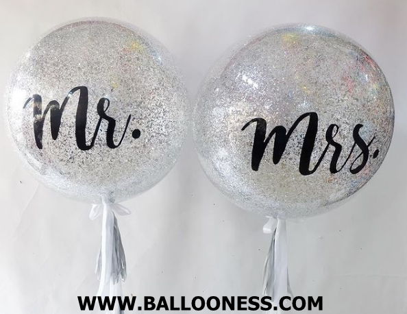 เซทลูกโป่ง Mr.&Mrs. ขนาด36นิ้ว / Set Big Balloon Mr.&Mrs.