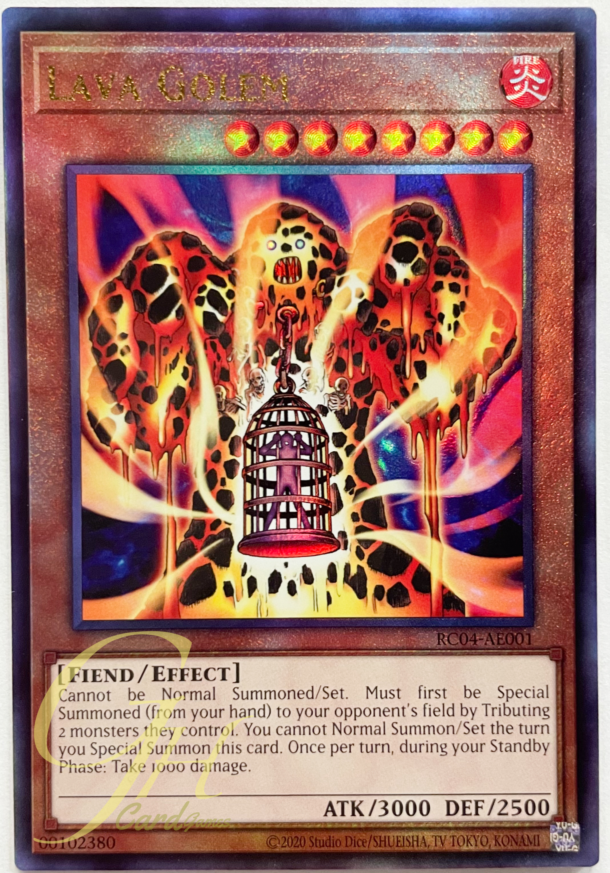 Yugioh [RC04-AE001] Lava Golem (Ultimate Rare)