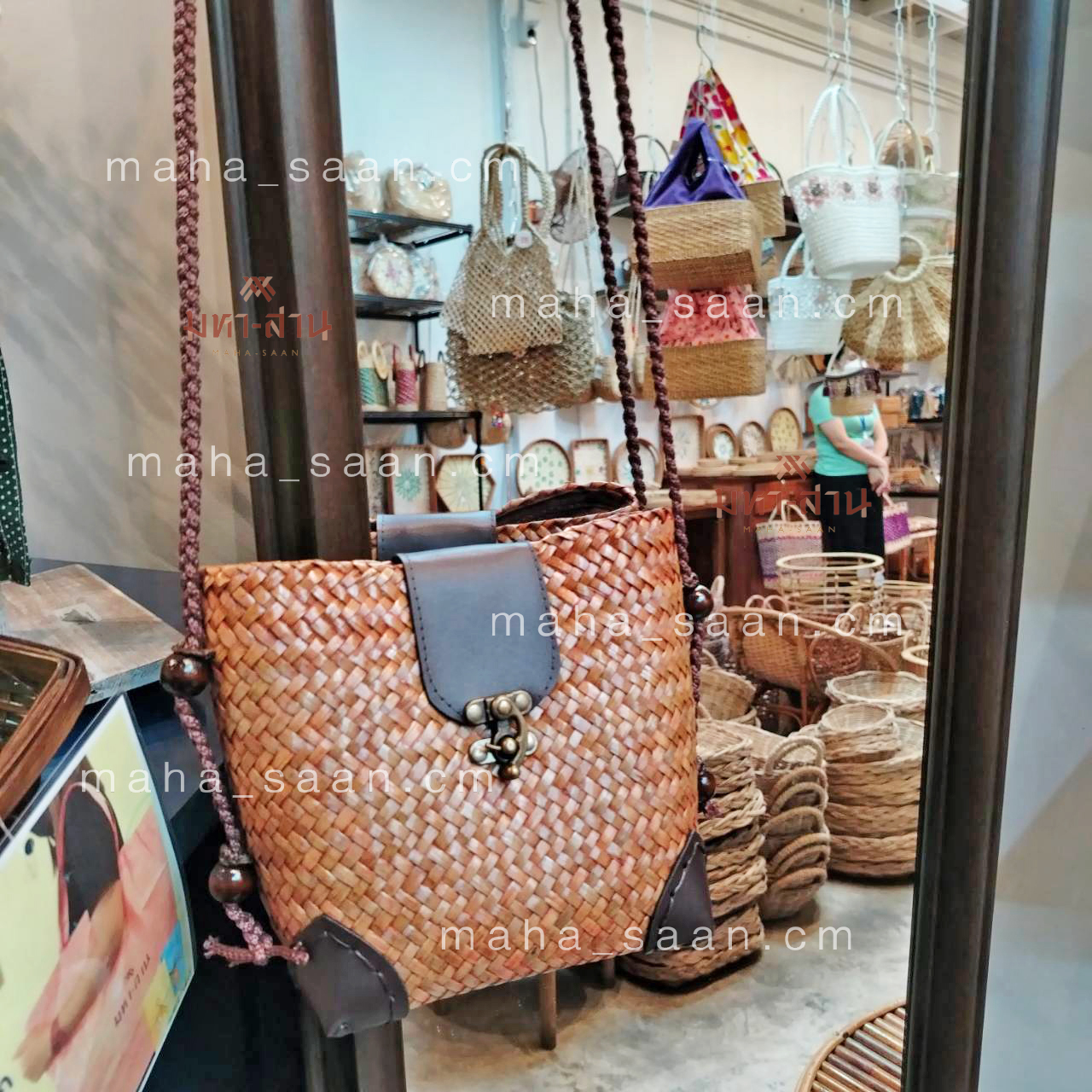 กระเป๋ากระจูดสาน สะพายข้าง crossbody bags 🍃