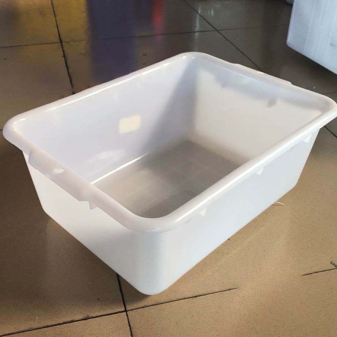 🌈ถาดตะกร้าพลาสติกทึบสีขาวทรงสี่เหลี่ยม ตะกร้าเก็บของ เนื้อ PP PE แข็งแรงทนทาน Plastic tray