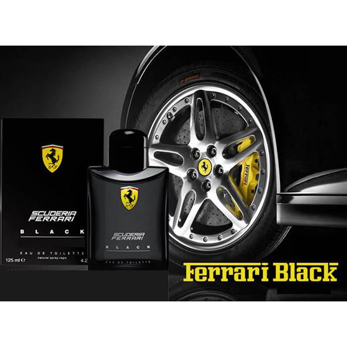 น้ำหอมแท้ FERRARI SCUDERIA BLACK FOR MEN EAU DE TOILETTE SPRAY 125 ML ของใหม่ กล่องซีล เหมือนกับห้าง