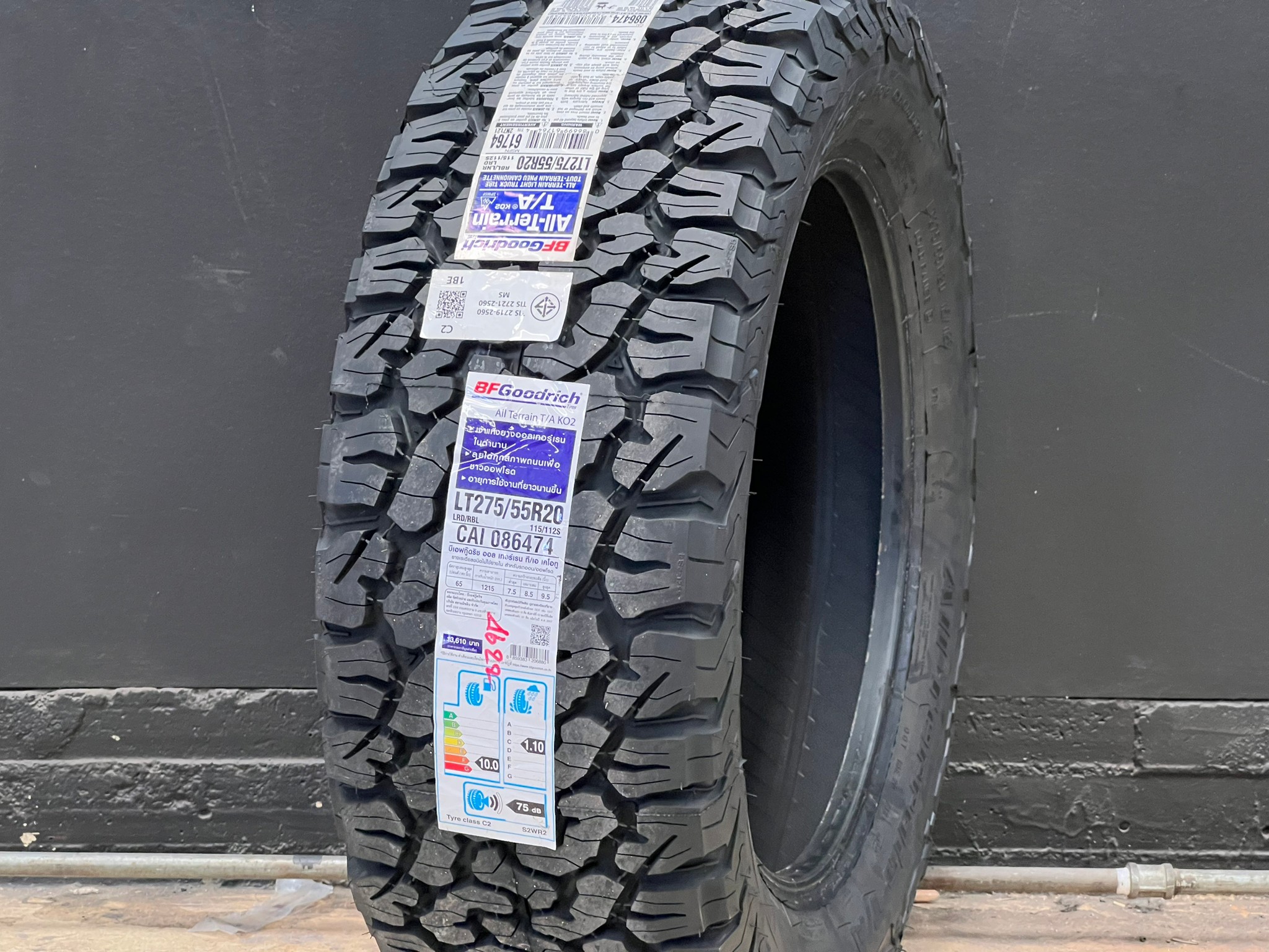 BF 275/55-20 KO2 usa PR8 ยางใหม่ ราคาถูก