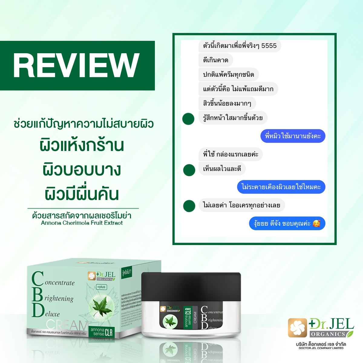รีวิวผู้ใช้ CBD Cream ซีบีดี ครีม