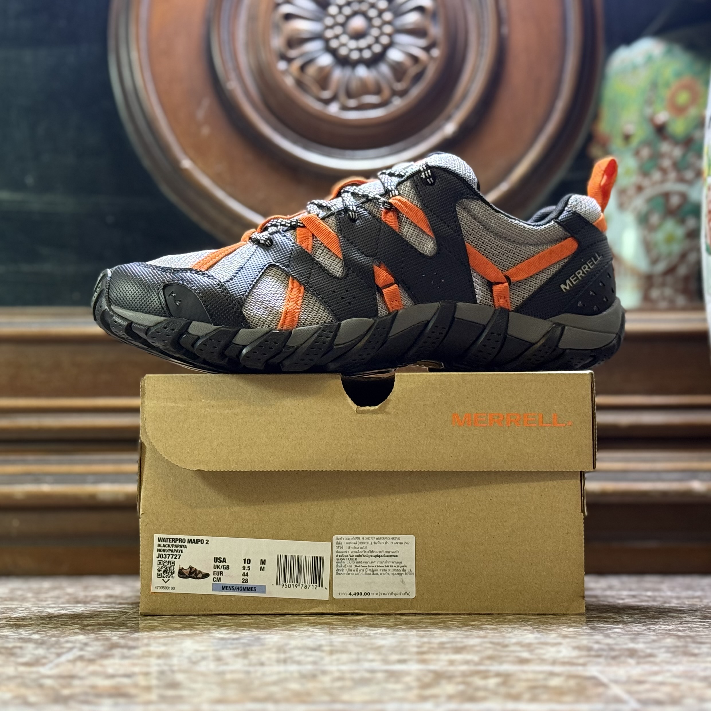 รองเท้าวิ่งเทรล Merrell WaterPRO Maipo 2 ‘Black/Papaya’ (M9/11US)