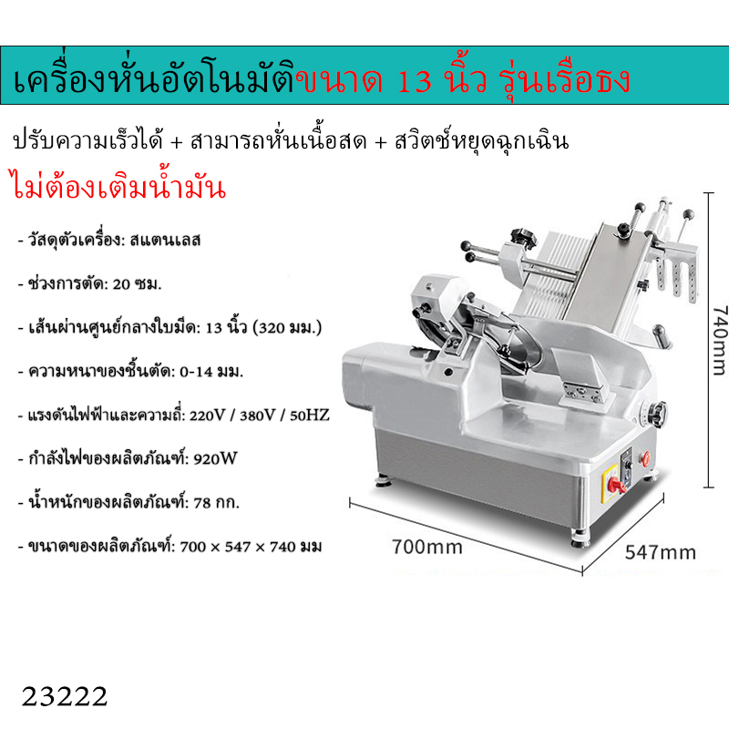 เครื่องหั่นเนื้ออัตโนมัติ/กึ่งอัตโนมัติ รุ่นยอดนิยม