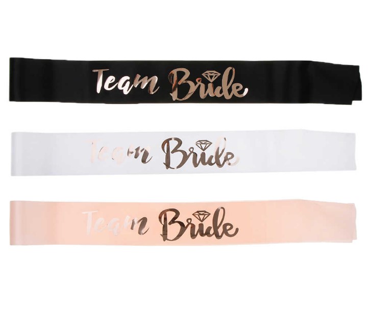 สายสะพาย Team bride สายสะพายสละโสดอุปกรณ์สละโสด ปาร์ตี้สละโสด สวยมากๆ