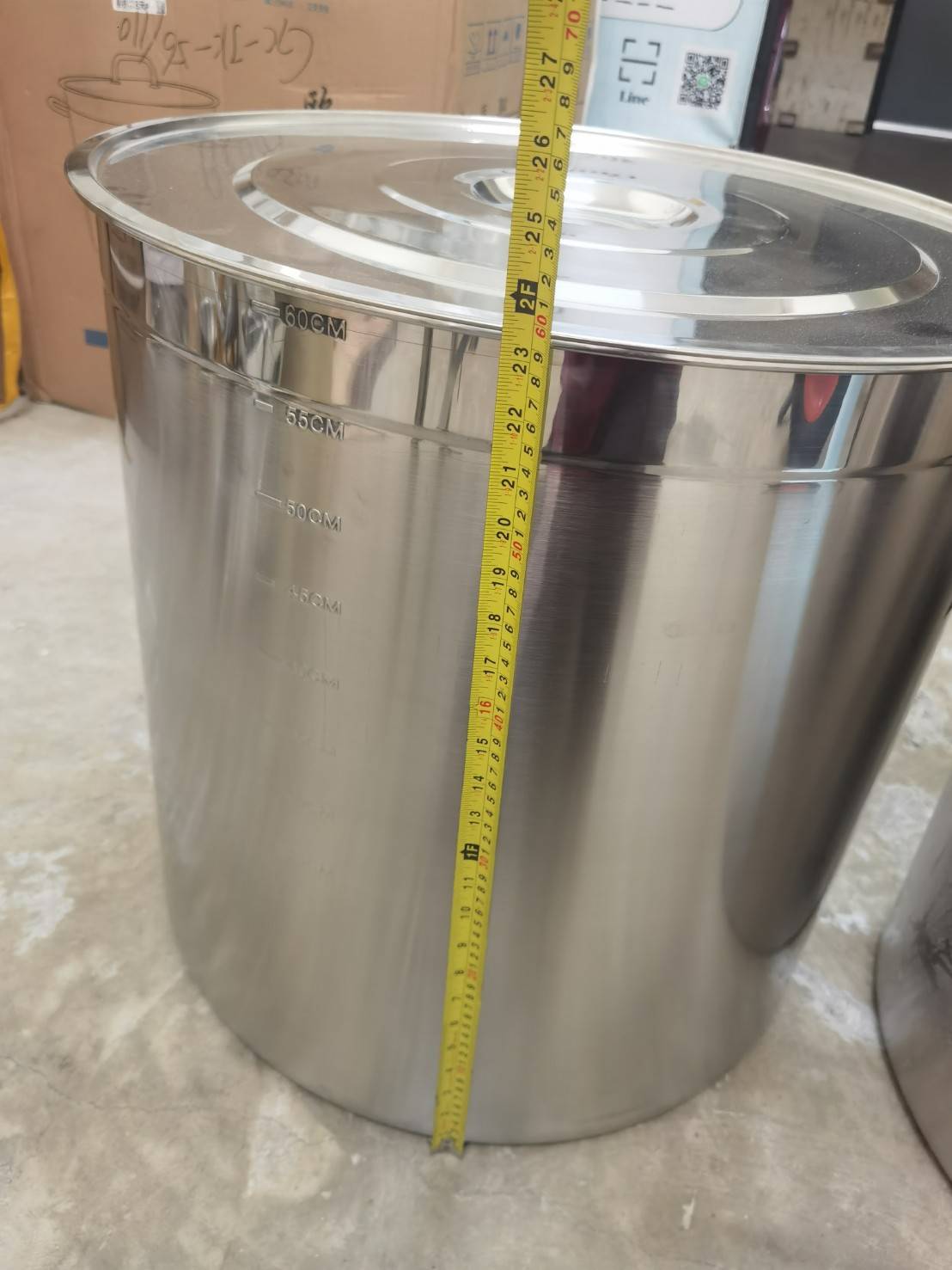 🍲 หม้อต้ม + ฝา สแตนเลส 304 หม้อต้มซุป ถังเก็บน้ำมัน g2steel tank-304