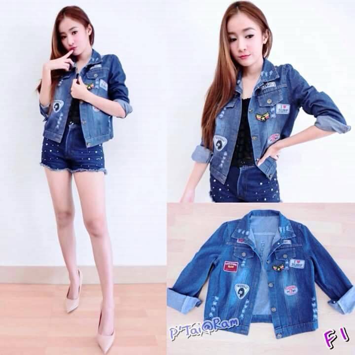 เสื้อคลุมยีนส์แขนยาว