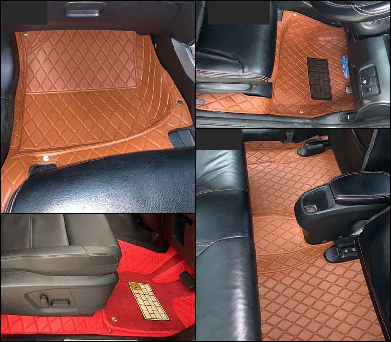 พรมปูพื้นรถยนต์5D All new pajero ลาย RICH สีดำ เต็มคัน (เสริมใยดักฝุ่น)