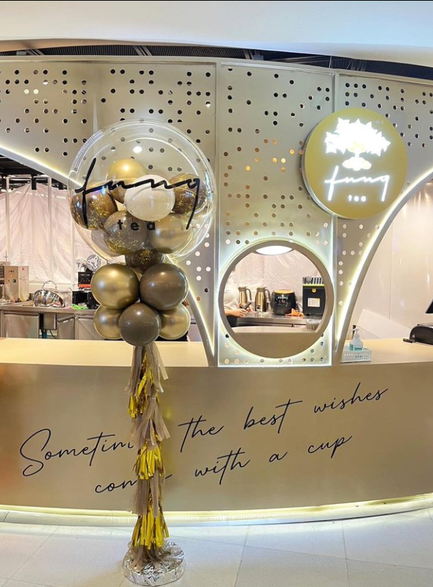 เสาตั้งลูกโป่งเปิดร้านขนาด36นิ้ว โทนสี น้ำตาล ทอง แซน