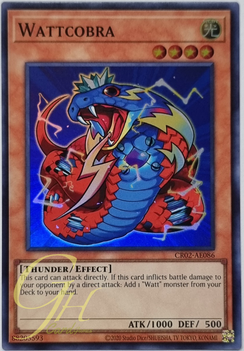Yugioh [CR02-AE086] Wattcobra (Super Rare)