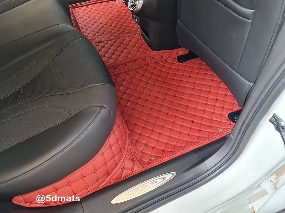 พรมปูพื้นรถยนต์ 6D GWM ORA 07 พรม6D QJ ออร่า 07 ลายสตาร์ แบบหนาพิเศษ เข้ารูป รวมแผ่นท้าย เต็มคัน