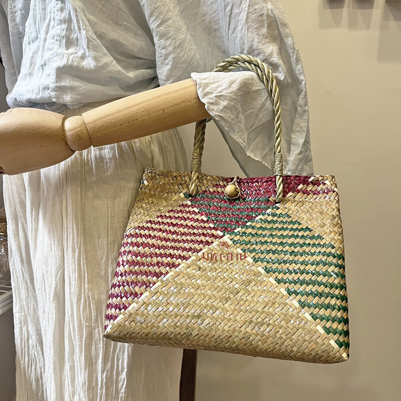 กระเป๋ากระจูด กระเป๋าสาน กระเป๋าแฟชั่น คละสี 🤎🤍