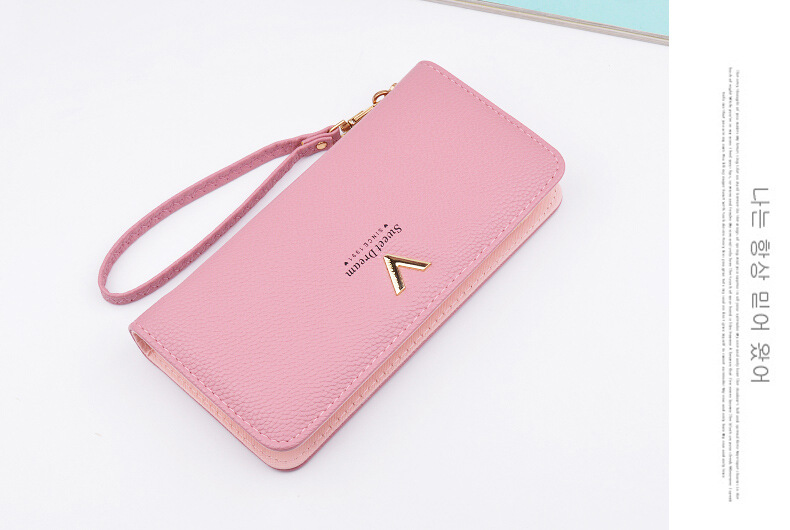korea กระเป๋าสตางค์ใบยาว กระเป๋าเงินผู้หญิง กระเป๋าตังตามวันเกิด รุ่น (black/pink/blue)