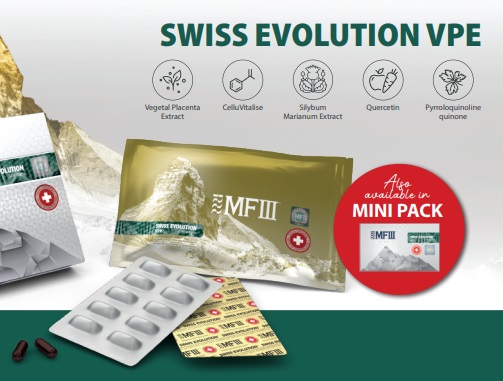 MF3 SWISS EVOLUTION VPE. Your ultimate skin shield elixir.