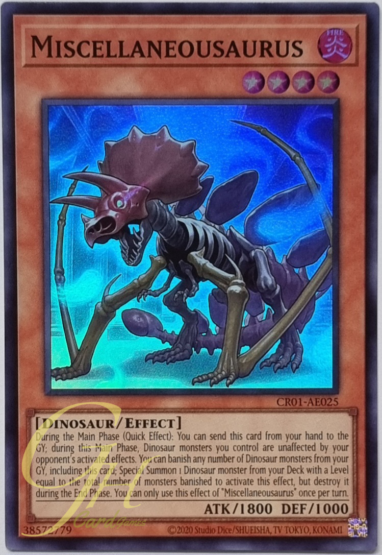 Yugioh [CR01-AE025] Miscellaneousaurus (Super Rare)