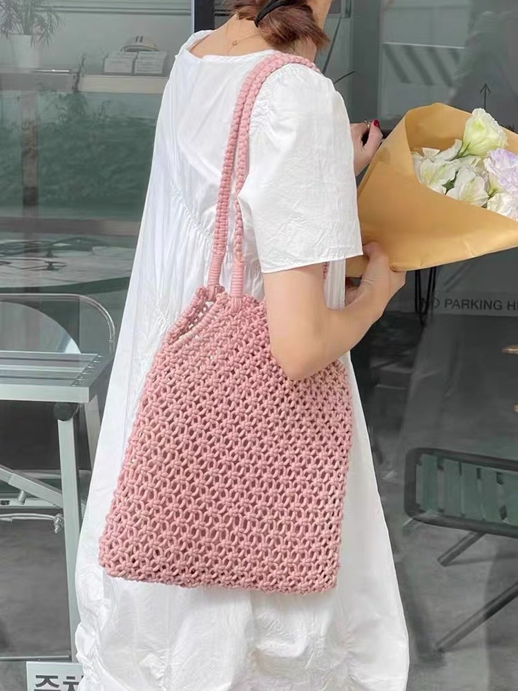 กระเป๋าสะพายข้าง กระเป๋าถัก กระเป๋าไปทะเล กระเป๋าเกาหลี 💞
