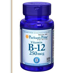 Puritan's Pride Vitamin B-12 250 mcg 100 Tablets