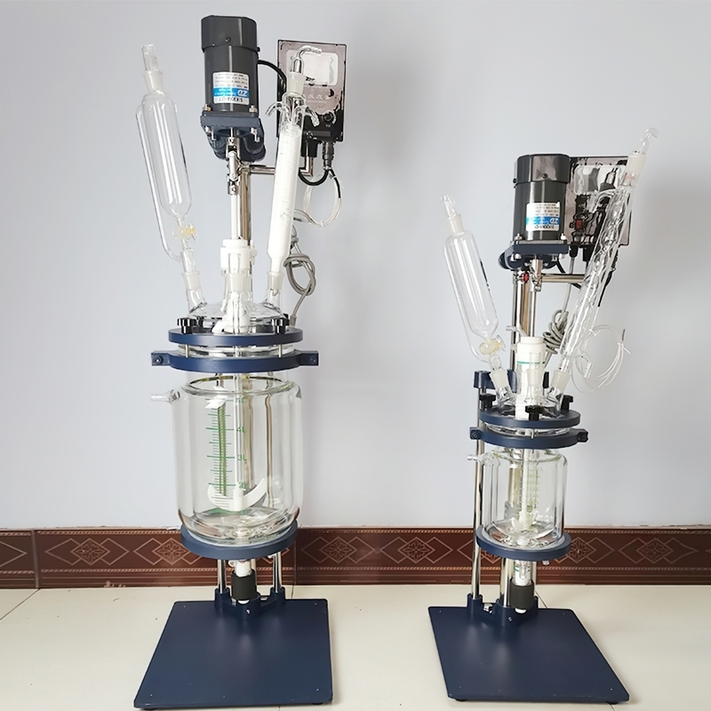 เครื่องปฏิกรณ์แก้วสองชั้น ขนาด 1L ถึง 100L Glass Reactors