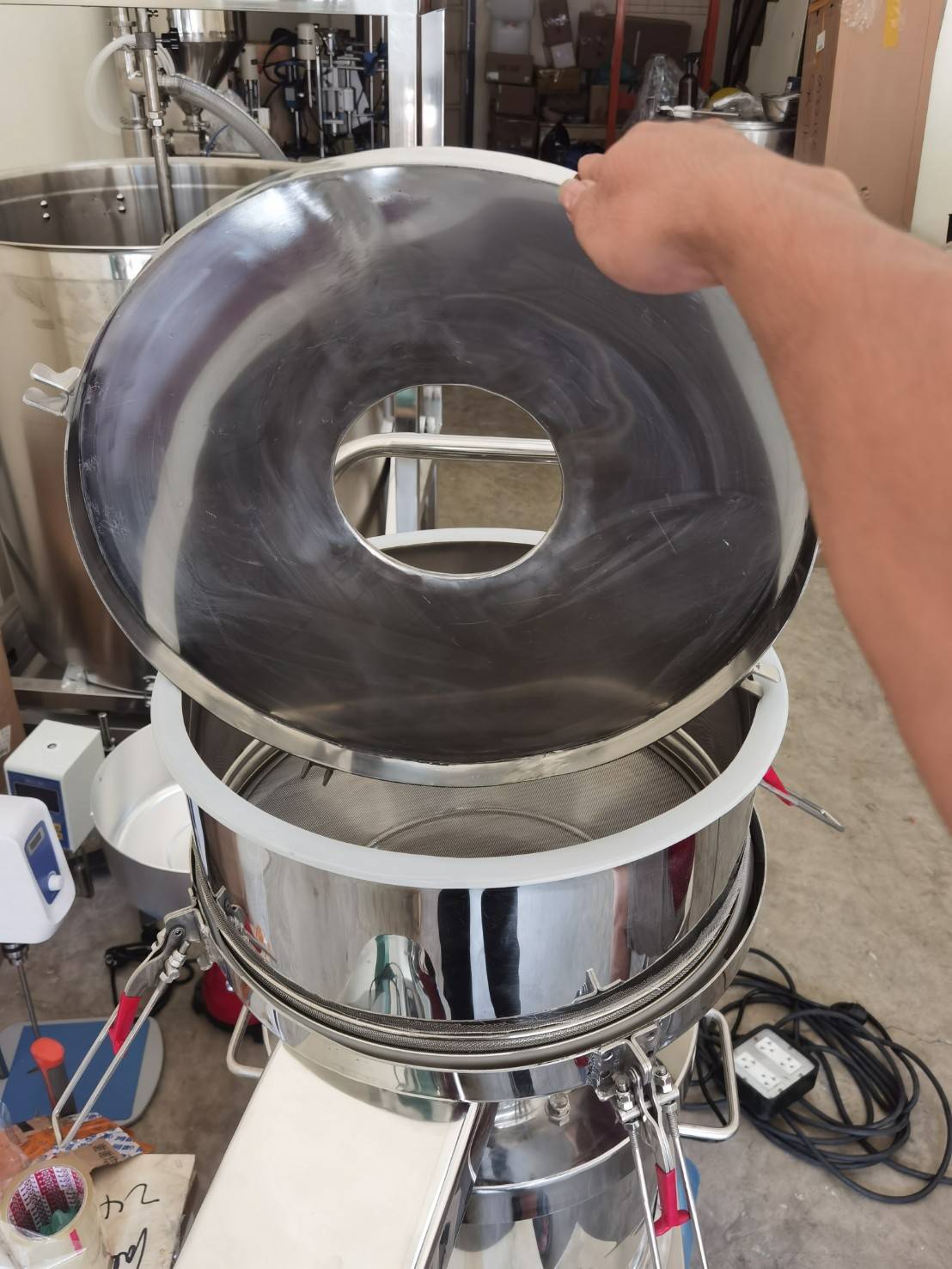 🌈15808 เครื่องร่อนผงยา เครื่องสั่นแยกขนาด เขย่าแยกสาร xxsd รุ่น 450