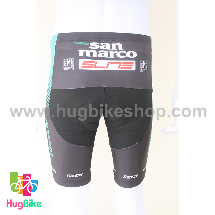 กางเกงจักรยานขาสั้นทีม Bianchi 15 idroDRAIN สีดำเขียว