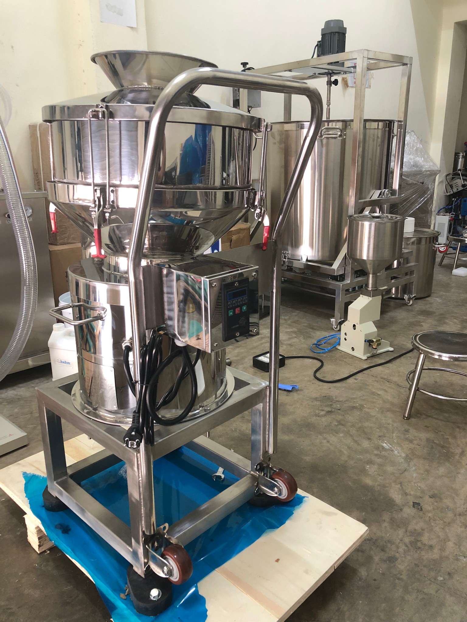 🌈15808 เครื่องร่อนผงยา เครื่องสั่นแยกขนาด เขย่าแยกสาร xxsd รุ่น 450