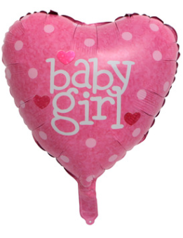 18นิ้ว ลูกโป่งฟอยลายเด็กผู้หญิง BABY GIRL