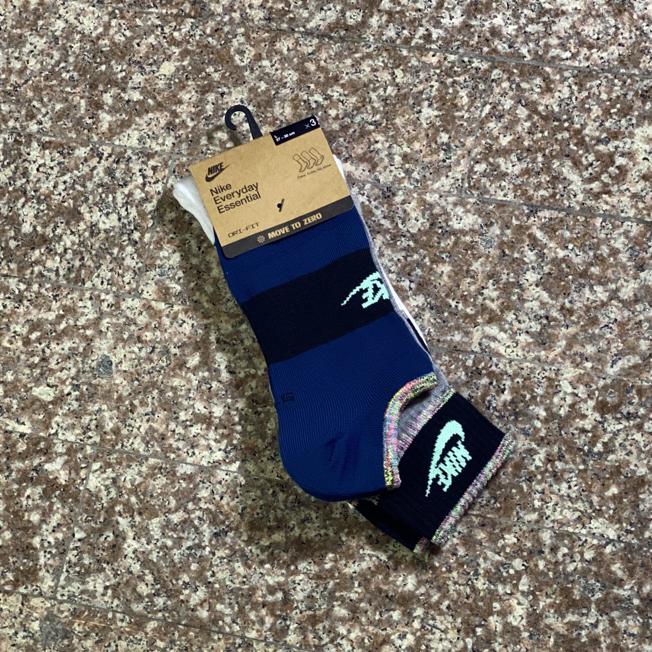ถุงเท้า Nike EveryDay Essential Mix Socks #แพค3คู่ (L)
