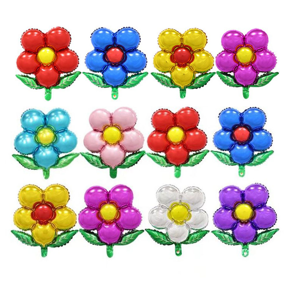 ลูกโป่งฟอยล์ดอกไม้ หลากสี / Flower Foil Balloon