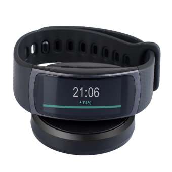 สำหรับ Samsung เกียร์ Fit2 สร้อยข้อมือสมาร์ทแท่นวางโทรศัพท์ชาร์จไฟ (สีดำ)