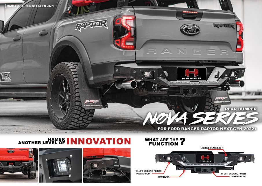 NOVA SERIES REAR BUMPER FORD RANGER RAPTOR NEXTGEN 2022+