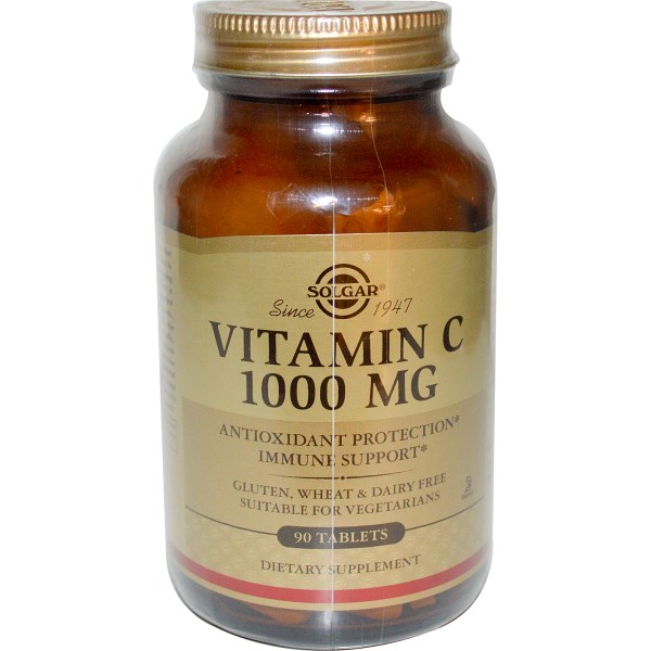 Solgar, Vitamin C, 1000 mg, 90 Tablets