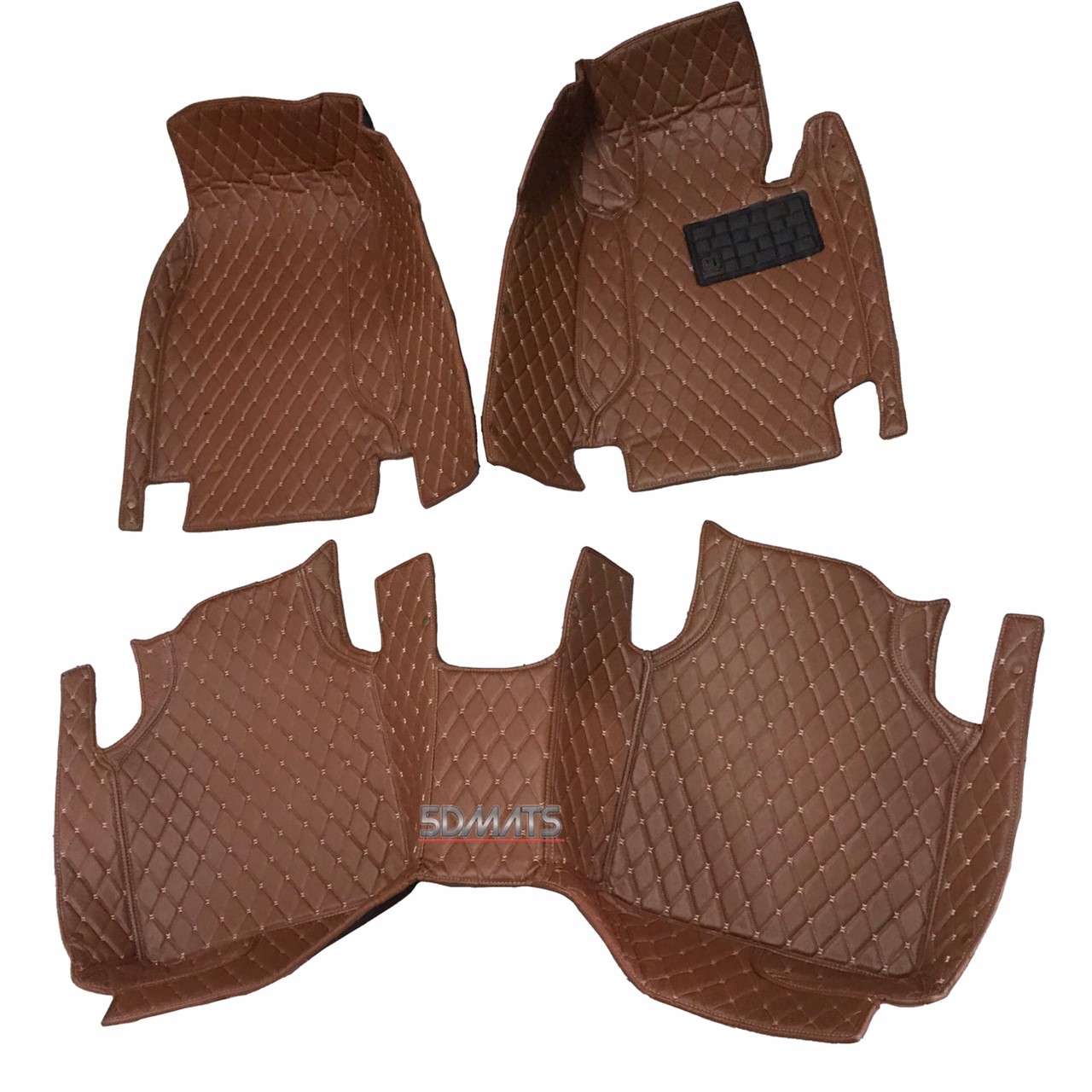 พรมปูพื้นรถยนต์BMW SERIES 7 F02 รุ่น6D VIP สีน้ำตาล 13มิลหนาพิเศษ 3ชิ้น