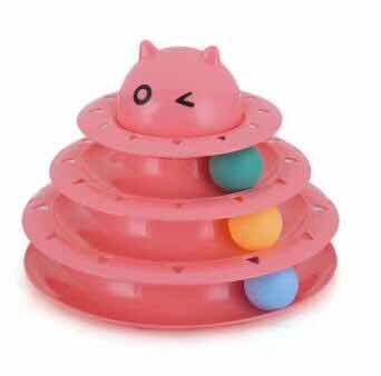 ของเล่นแมวน่ารัก รางบอลสามชั้น