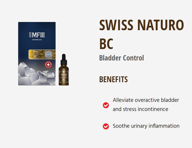 SWISS NATURO BC การควบคุมกระเพาะปัสสาวะ