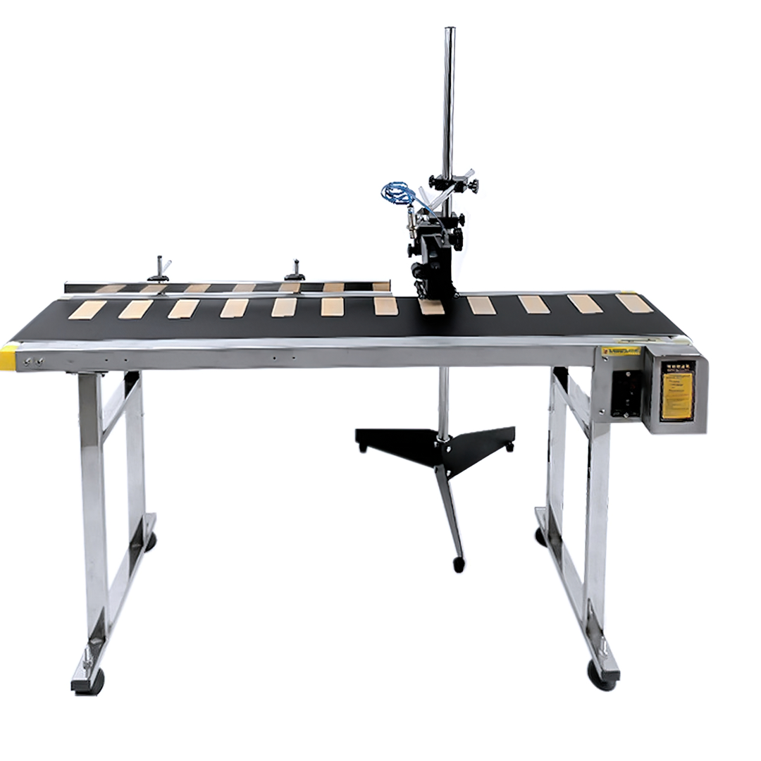 🌈เครื่องพิมพ์วันที่ผลิต วันหมดอายุ พิมพ์โลโก้ พร้อมโต๊ะสายพาน Intelligent hand-held inkjet print ⭐ชุดนี้รวม ขาตั้ง สายพาน พร้อมเซ็นเซอร์ ⭐