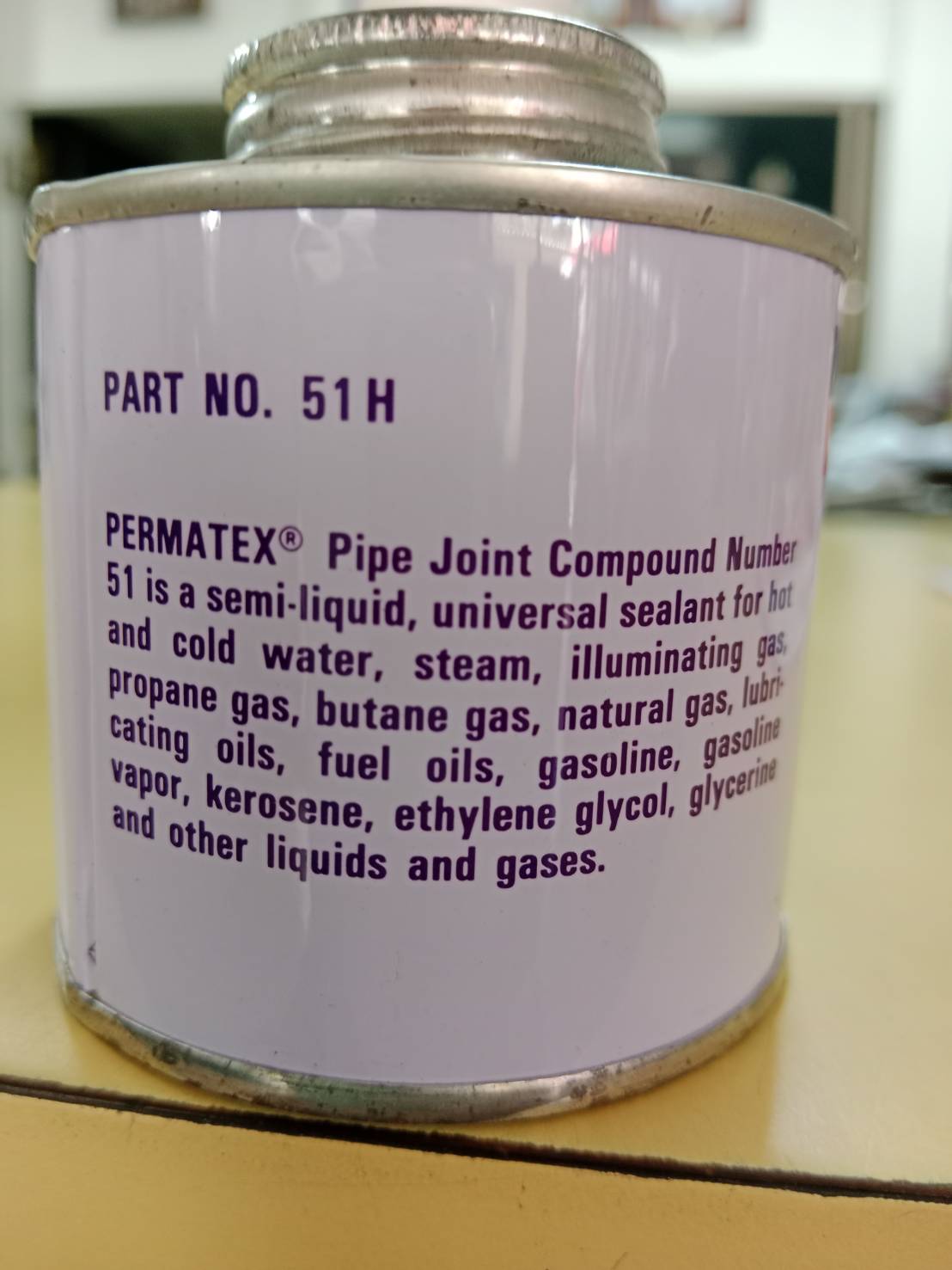 Permatex #51H (80044) Pipe Joint Compound น้ำยาทาเกลียวท่อแป๊บ Size 4oz./118ml.