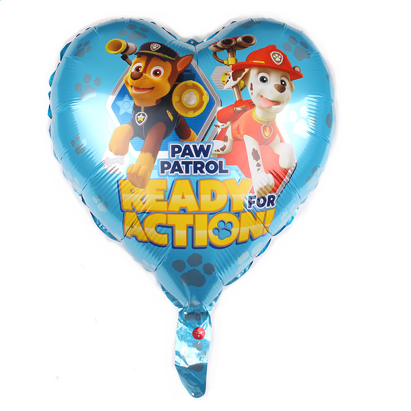 18''HEART PAW PATROL BALLOON / ลูกโป่งหัวใจพอลเพ็ทโทร